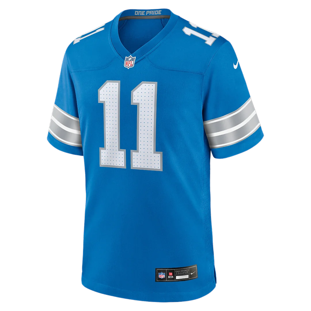 Zennovawear Damone Clark Detroit Lions Team Game Jersey - Blue