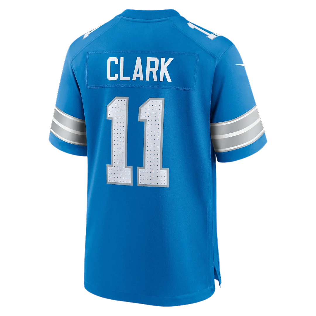 Zennovawear Damone Clark Detroit Lions Team Game Jersey - Blue