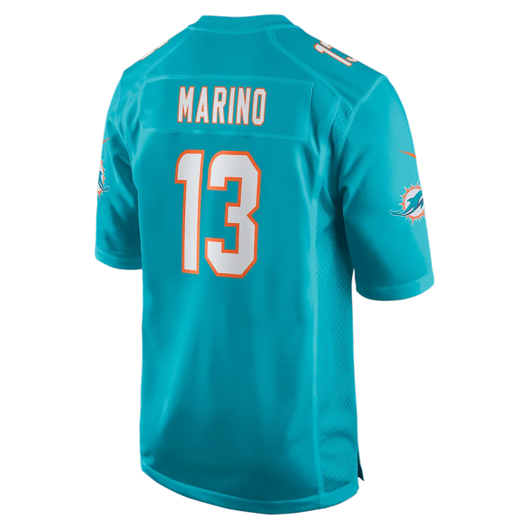 Zennovawear Dan Marino Miami Dolphins Game Retired Player Jersey - Aqua