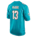 Zennovawear Dan Marino Miami Dolphins Game Retired Player Jersey - Aqua