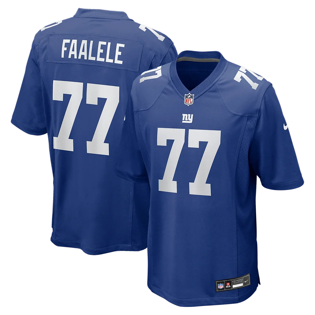 Zennovawear Daniel Faalele New York Giants Team Game Jersey - Royal