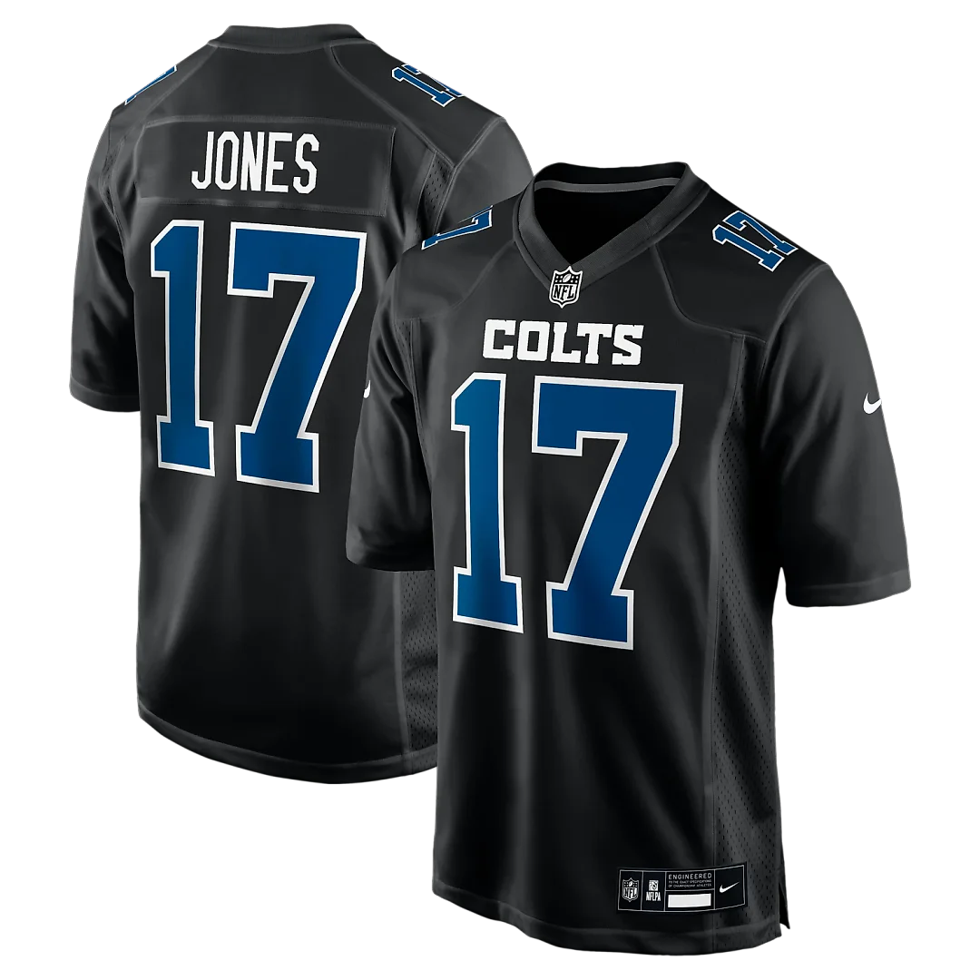 Zennovawear Daniel Jones Indianapolis Colts Fashion Game Jersey - Carbon Black