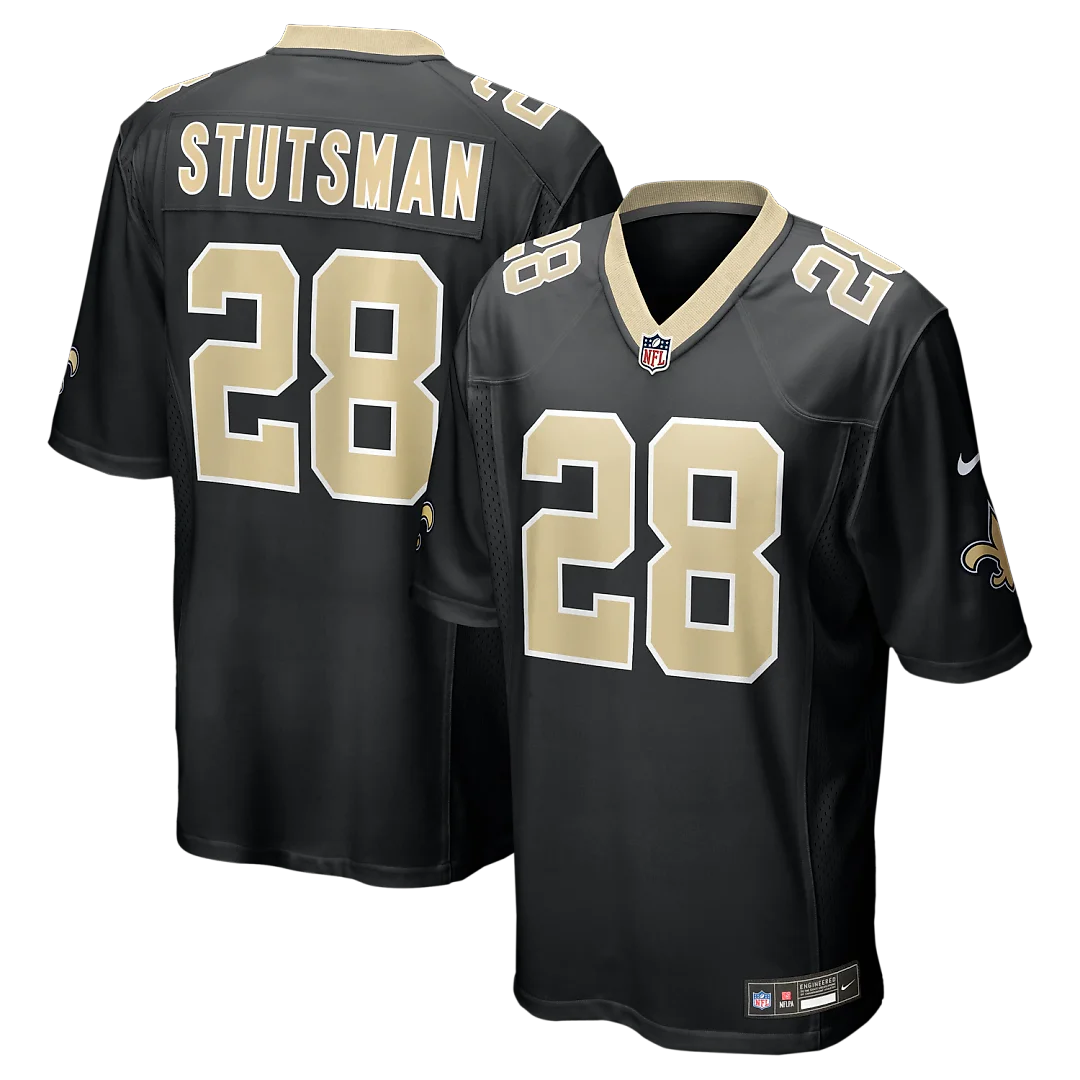 Zennovawear Danny Stutsman New Orleans Saints Team Game Jersey - Black