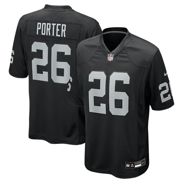 Zennovawear Darien Porter Las Vegas Raiders Team Game Jersey - Black
