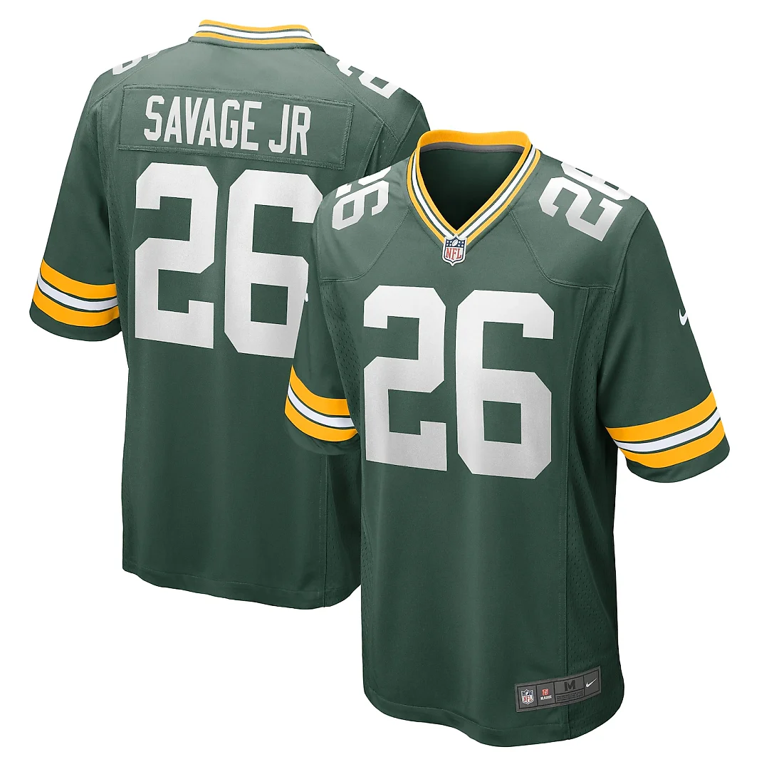 Zennovawear Darnell Savage Jr. Green Bay Packers Game Team Jersey - Green