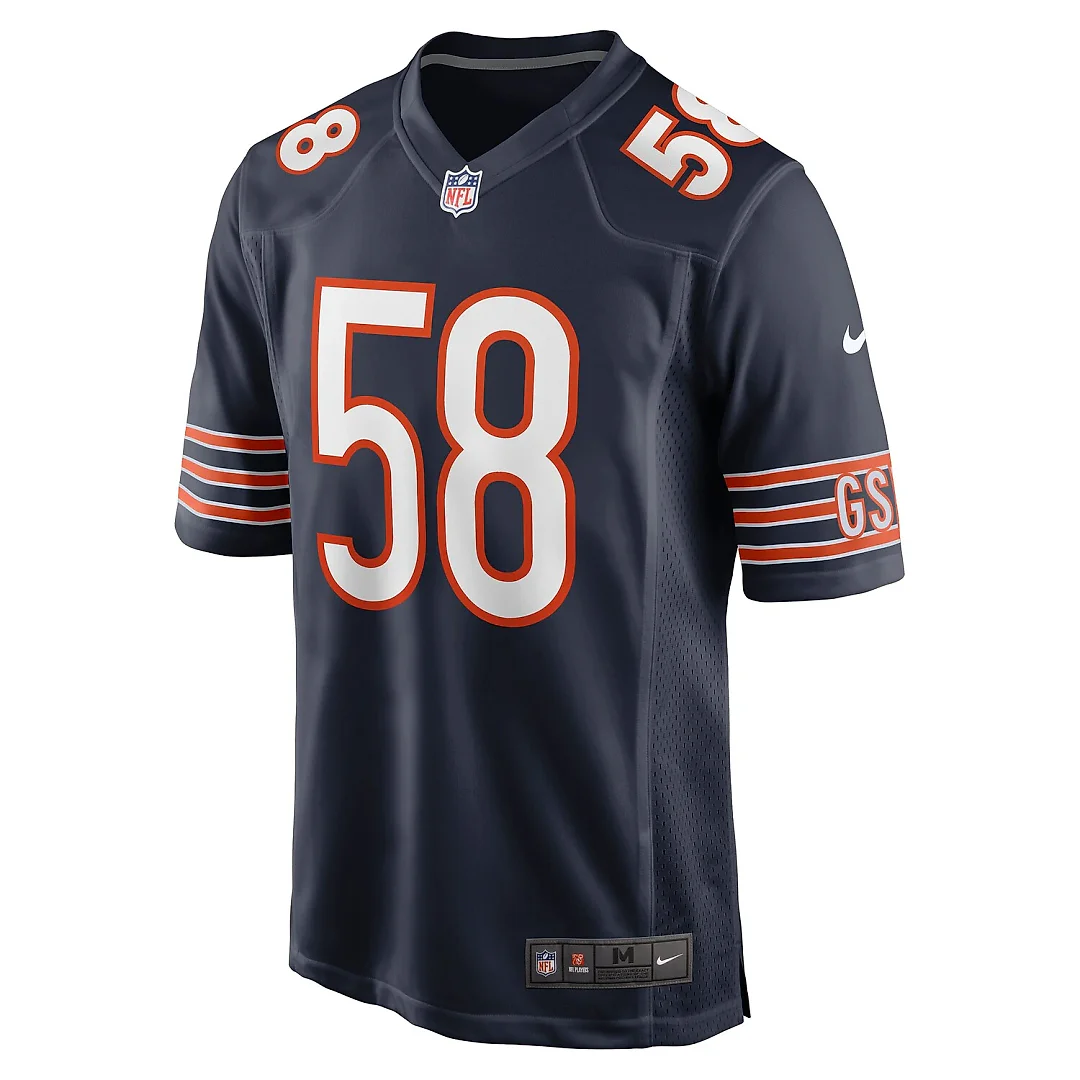 Zennovawear Darnell Wright Chicago Bears Game Jersey - Navy