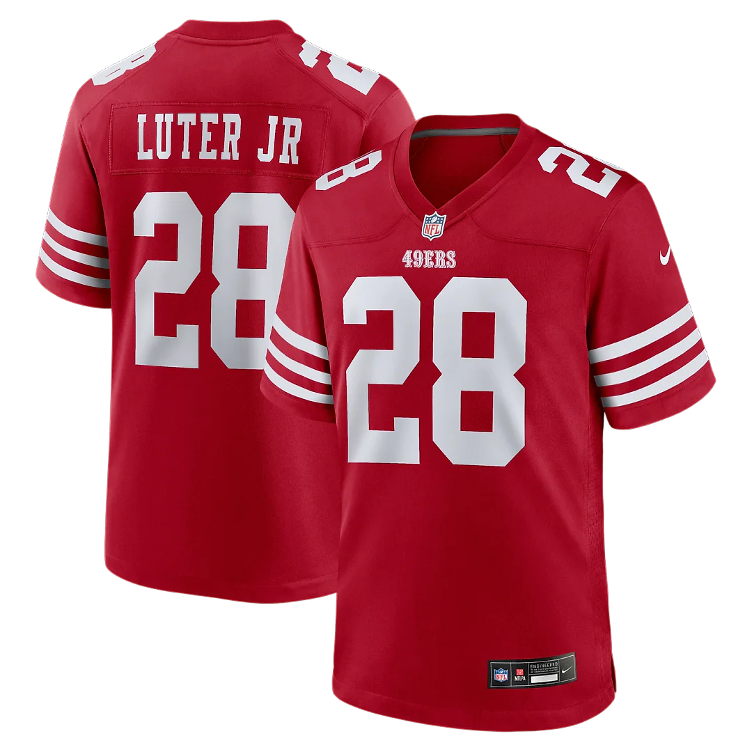Zennovawear Darrell Luter Jr. San Francisco 49ers Game Jersey - Scarlet