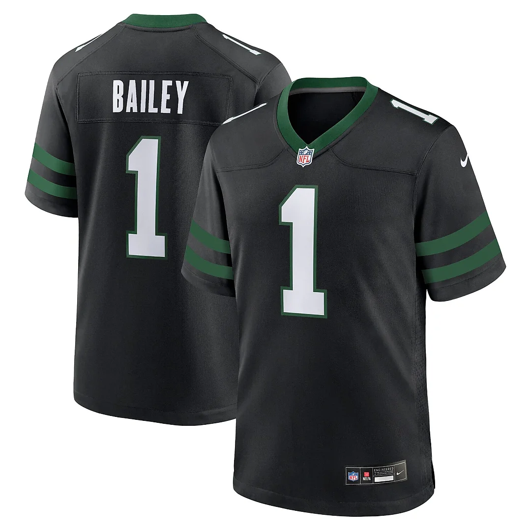 Zennovawear David Bailey New York Jets Alternate Game Player Jersey - Legacy Black
