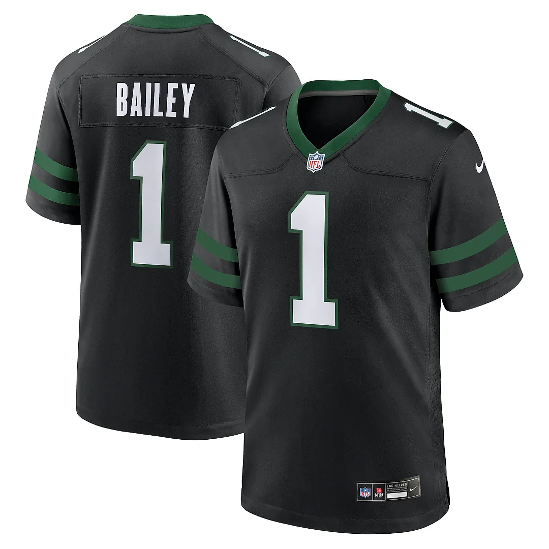 Zennovawear David Bailey New York Jets Alternate Game Player Jersey - Legacy Black