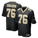 Zennovawear David Edwards New Orleans Saints Team Game Jersey - Black