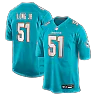 Zennovawear David Long Jr. Miami Dolphins Game Jersey - Aqua