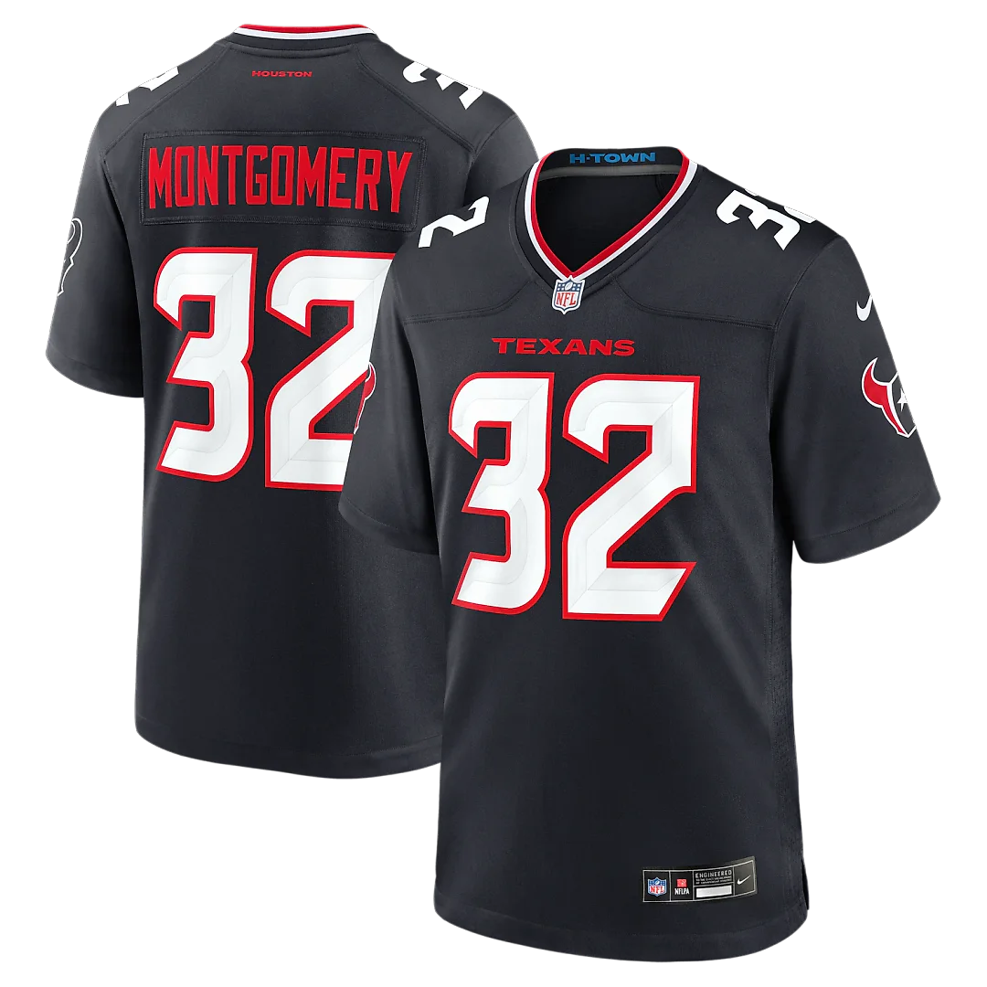 Zennovawear David Montgomery Houston Texans Game Jersey - Navy