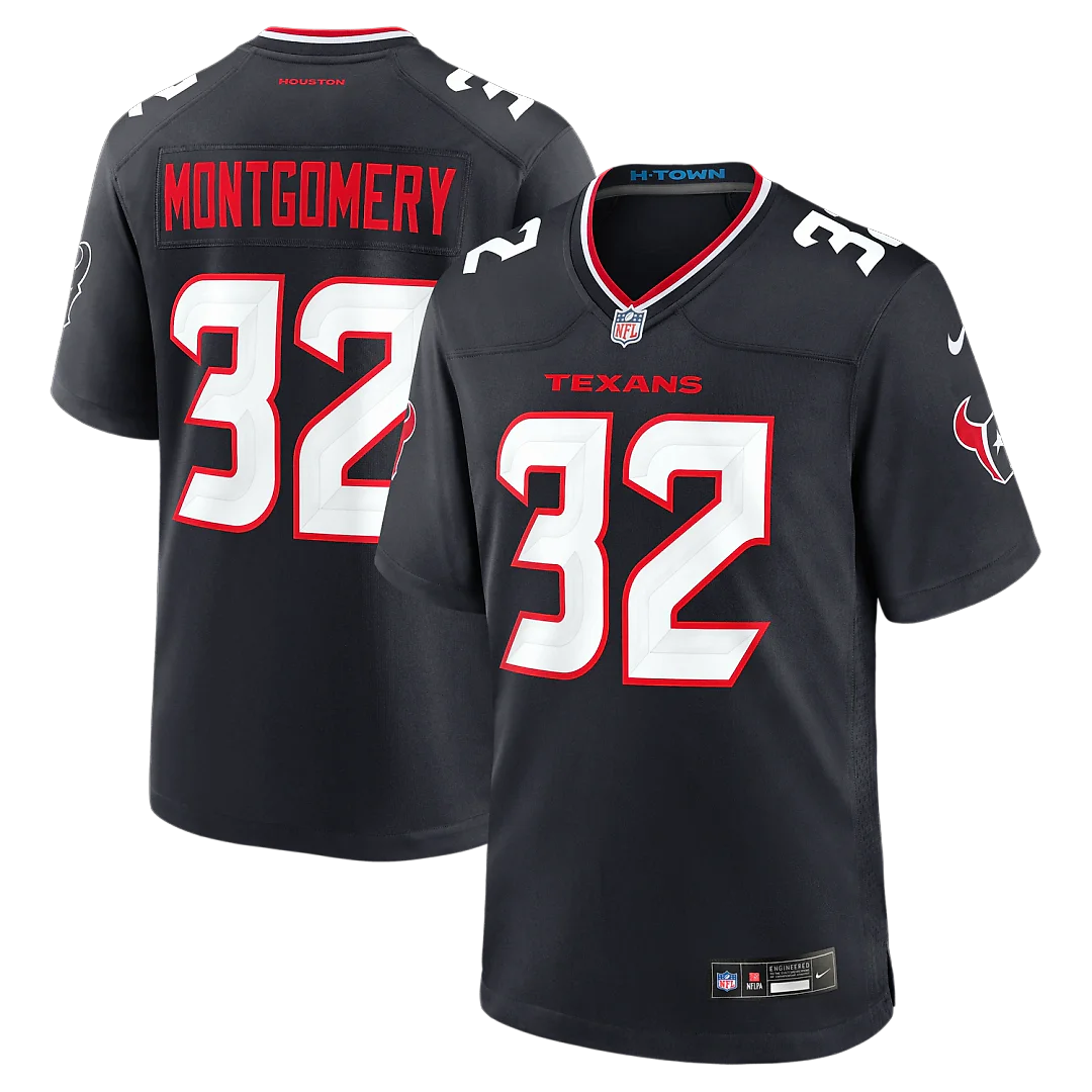 Zennovawear David Montgomery Houston Texans Game Jersey - Navy