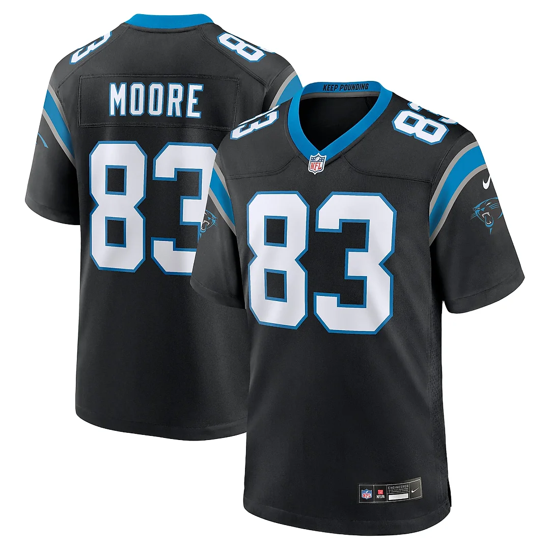 Zennovawear David Moore Carolina Panthers Game Jersey - Black