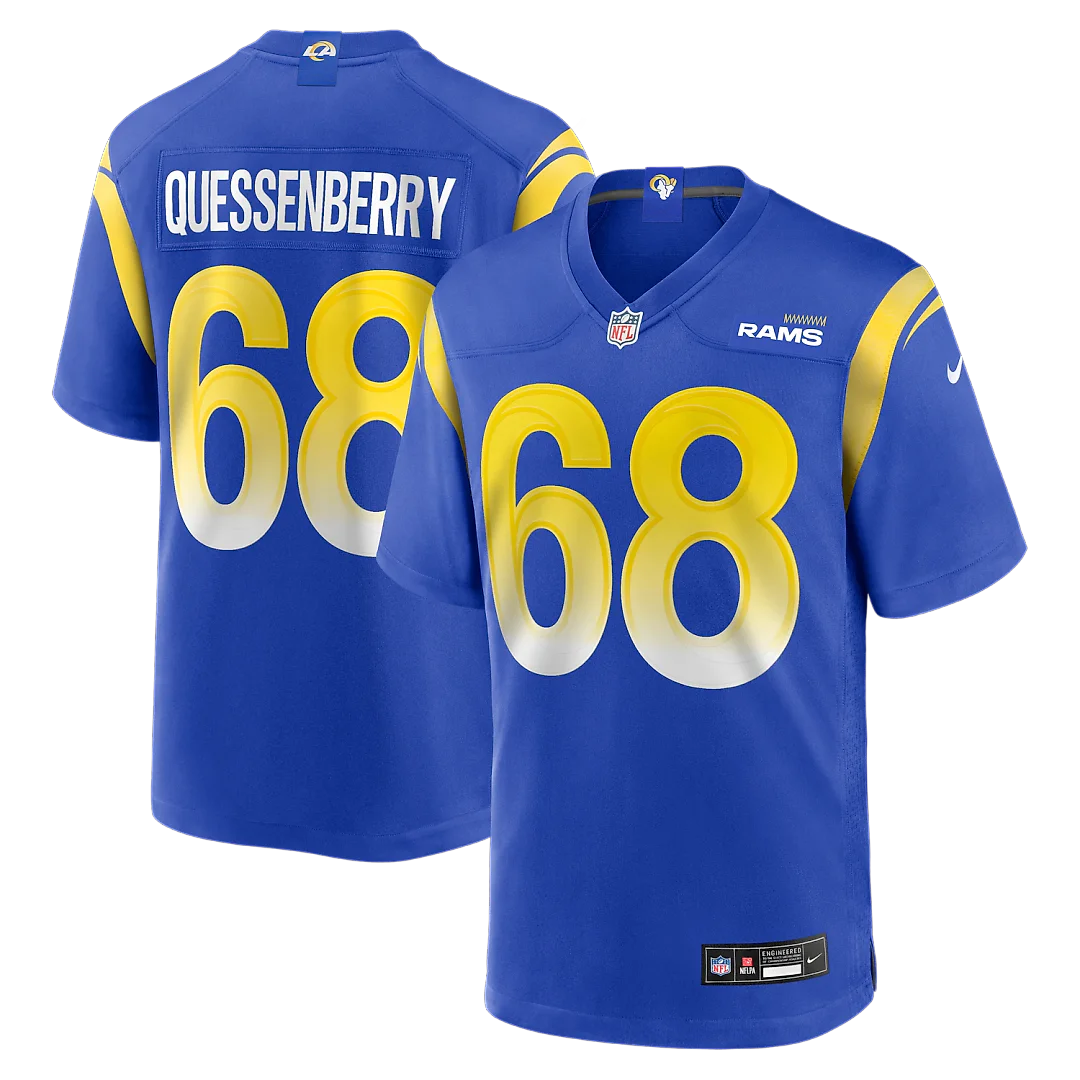 Zennovawear David Quessenberry Los Angeles Rams Team Game Jersey - Royal