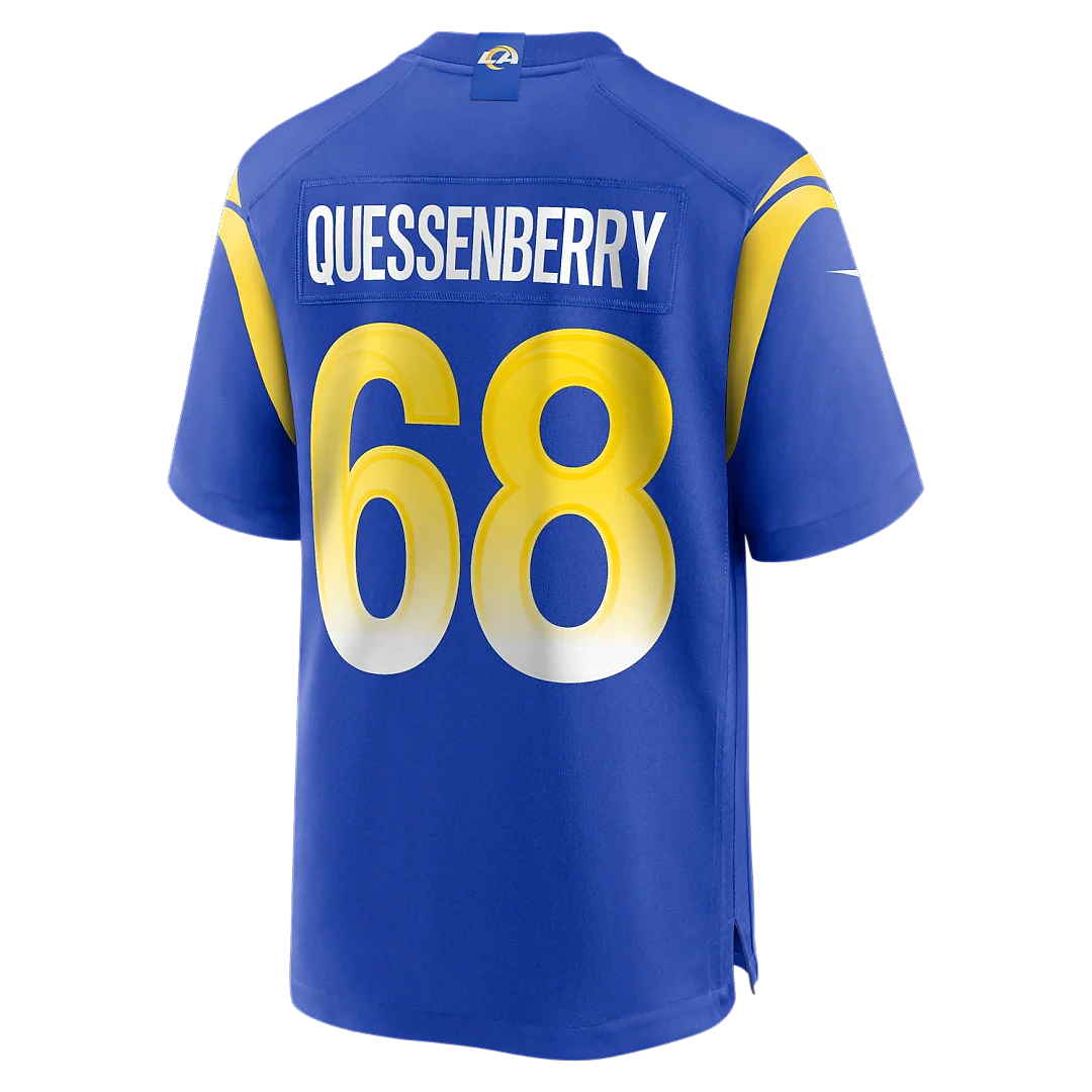 Zennovawear David Quessenberry Los Angeles Rams Team Game Jersey - Royal