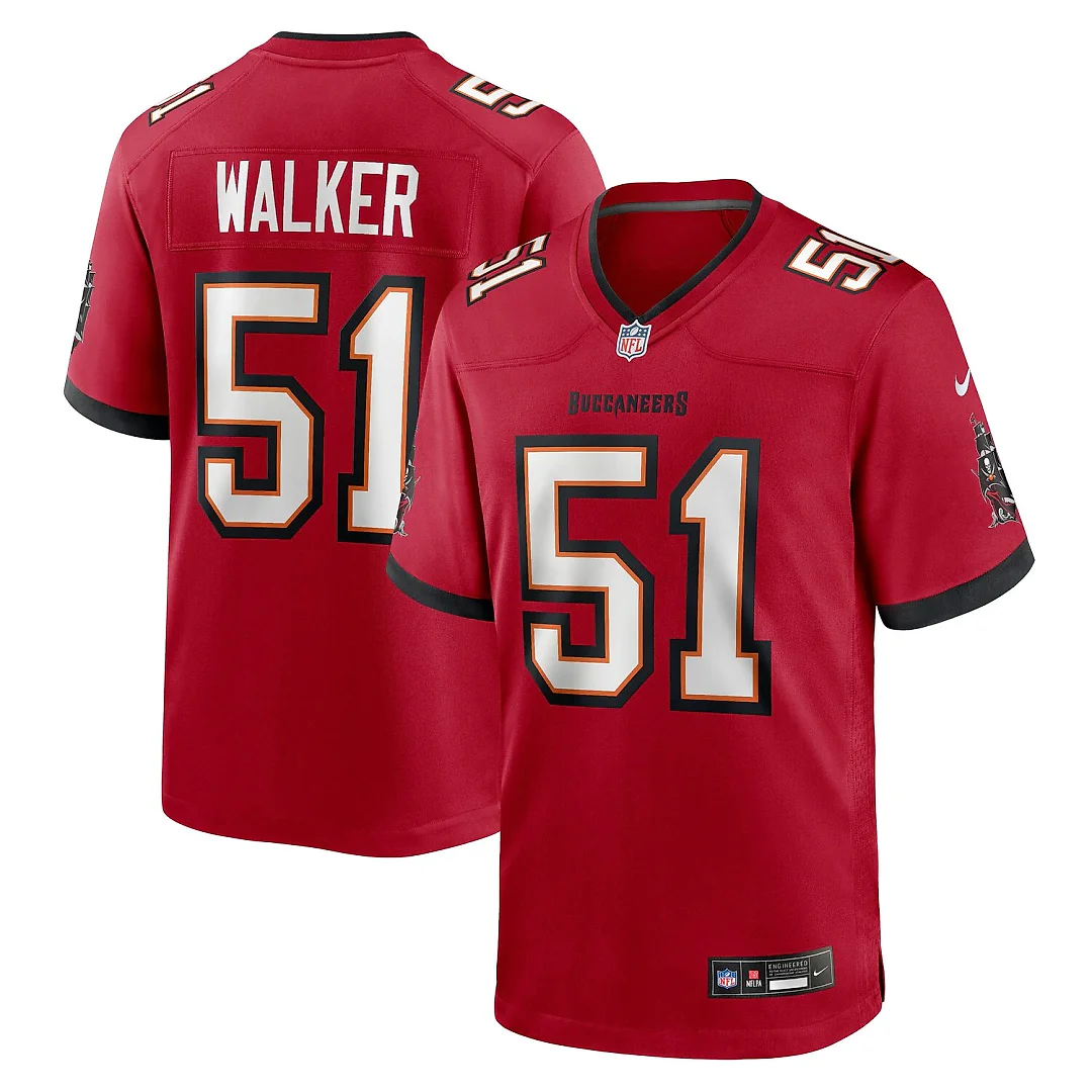 Zennovawear David Walker Tampa Bay Buccaneers Team Game Jersey - Red