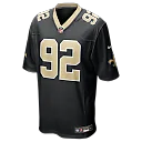 Zennovawear Davon Godchaux New Orleans Saints Team Game Jersey - Black