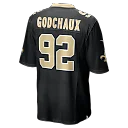 Zennovawear Davon Godchaux New Orleans Saints Team Game Jersey - Black