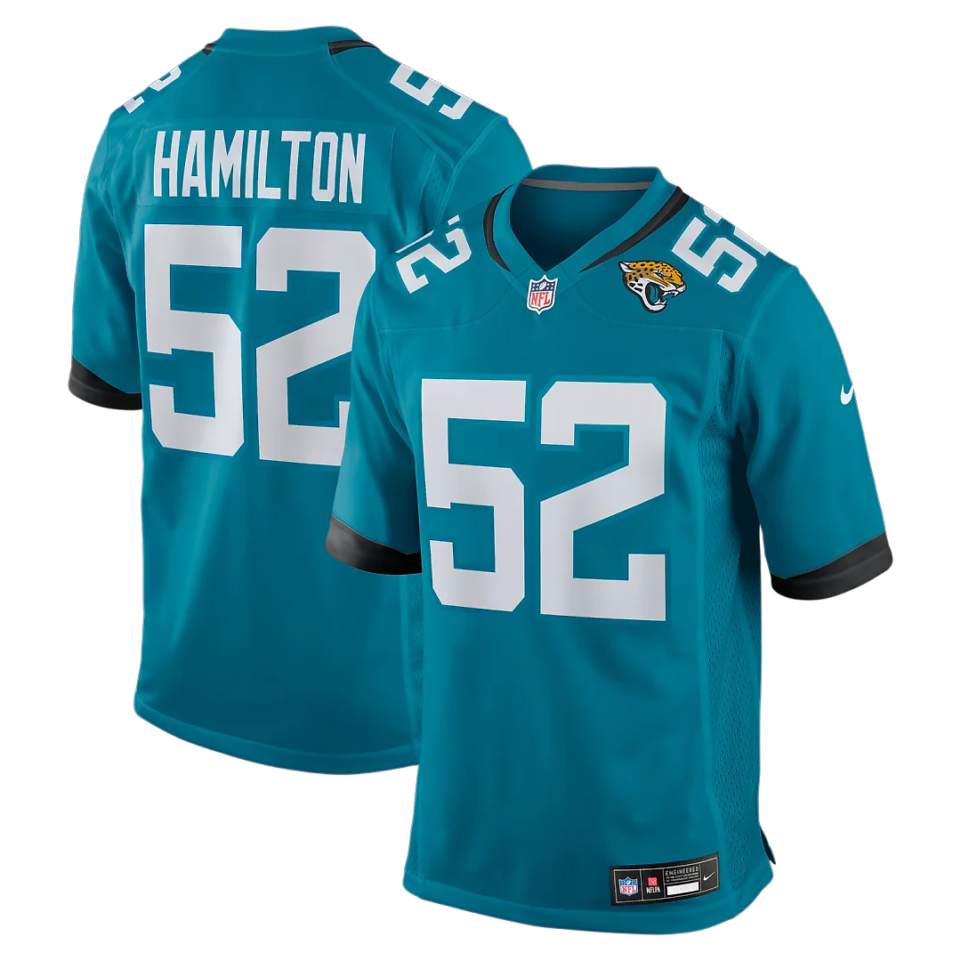 Zennovawear DaVon Hamilton Jacksonville Jaguars Game Jersey - Teal