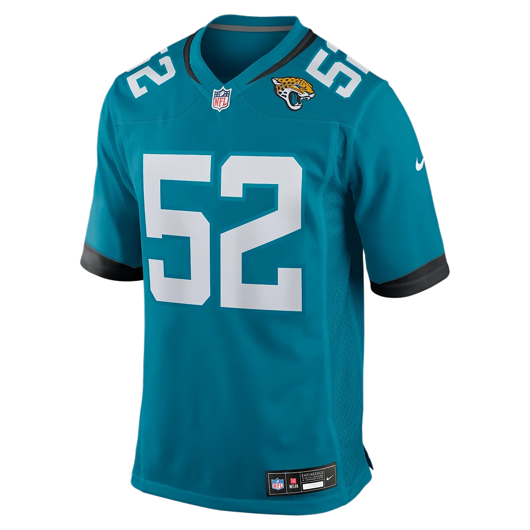 Zennovawear DaVon Hamilton Jacksonville Jaguars Game Jersey - Teal