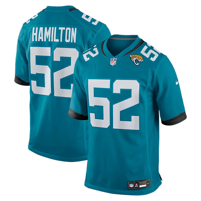 Zennovawear DaVon Hamilton Jacksonville Jaguars Game Jersey - Teal