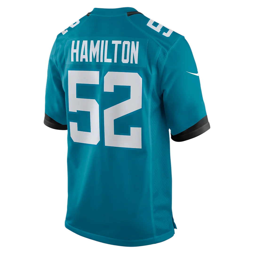 Zennovawear DaVon Hamilton Jacksonville Jaguars Game Jersey - Teal