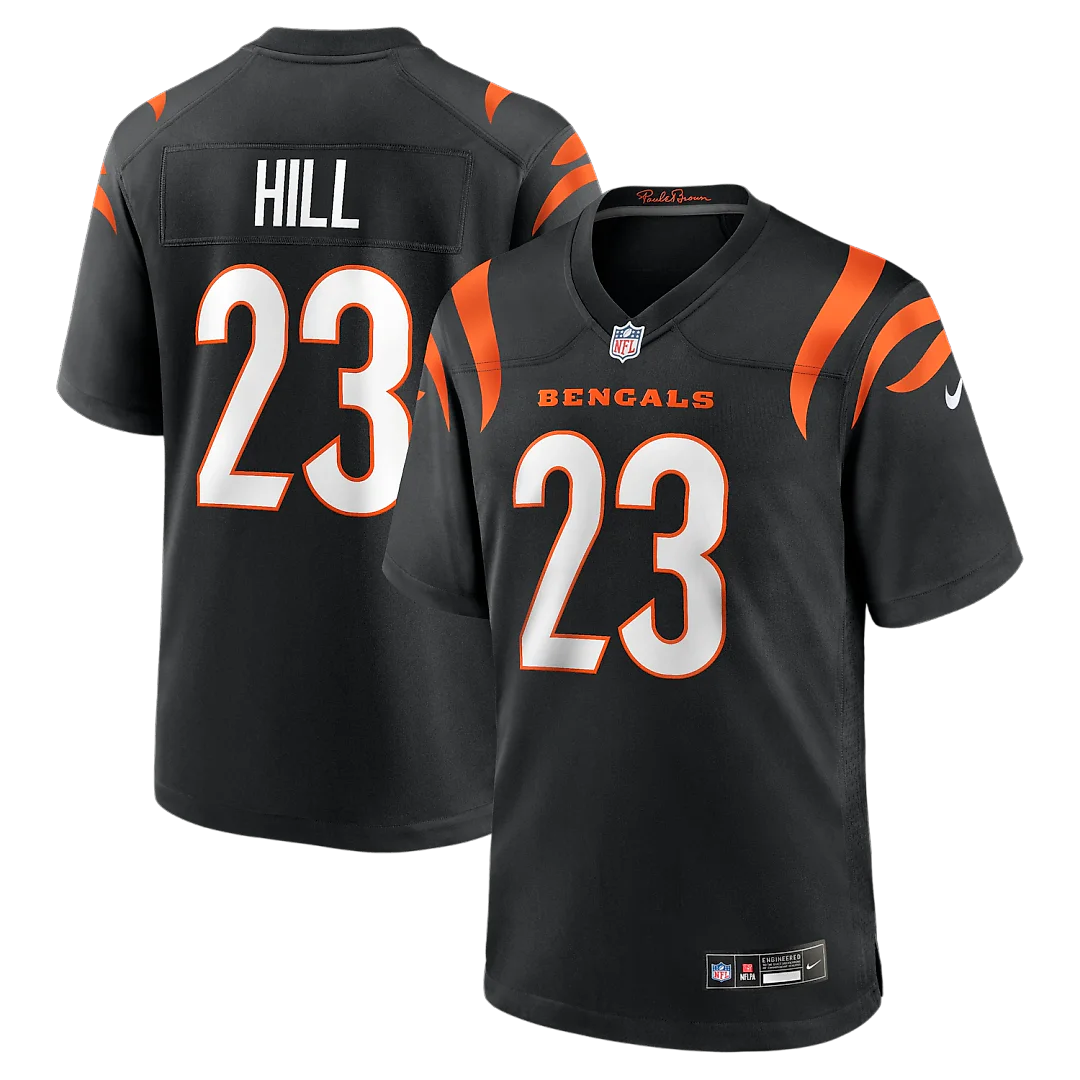 Zennovawear Daxton Hill Cincinnati Bengals Player Game Jersey - Black