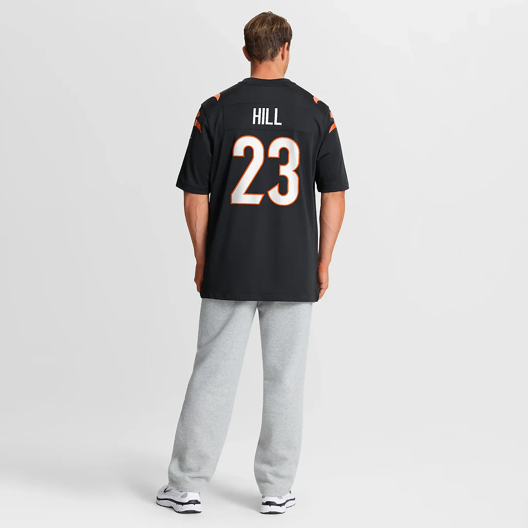 Zennovawear Daxton Hill Cincinnati Bengals Player Game Jersey - Black
