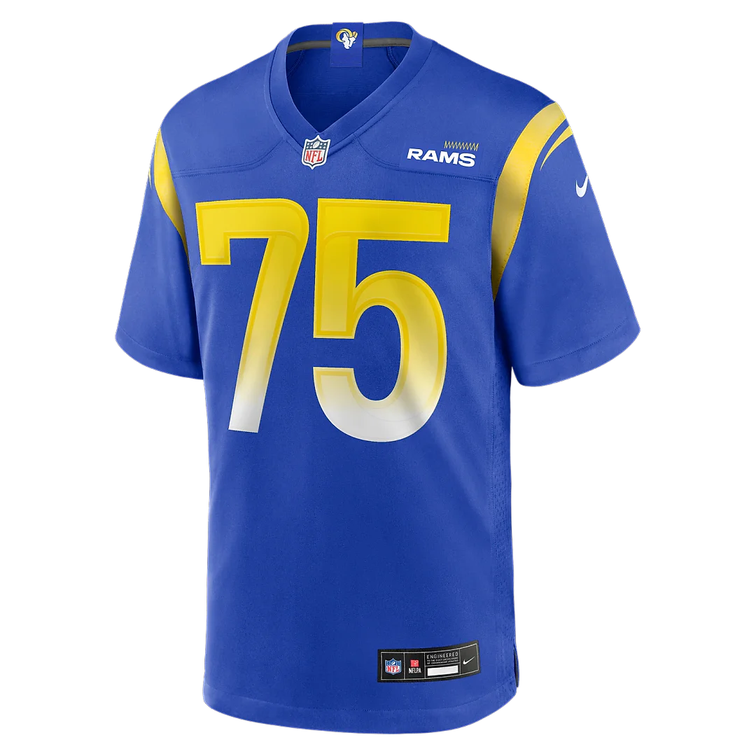 Zennovawear Deacon Jones Los Angeles Rams Game Retired Player Jersey - Royal