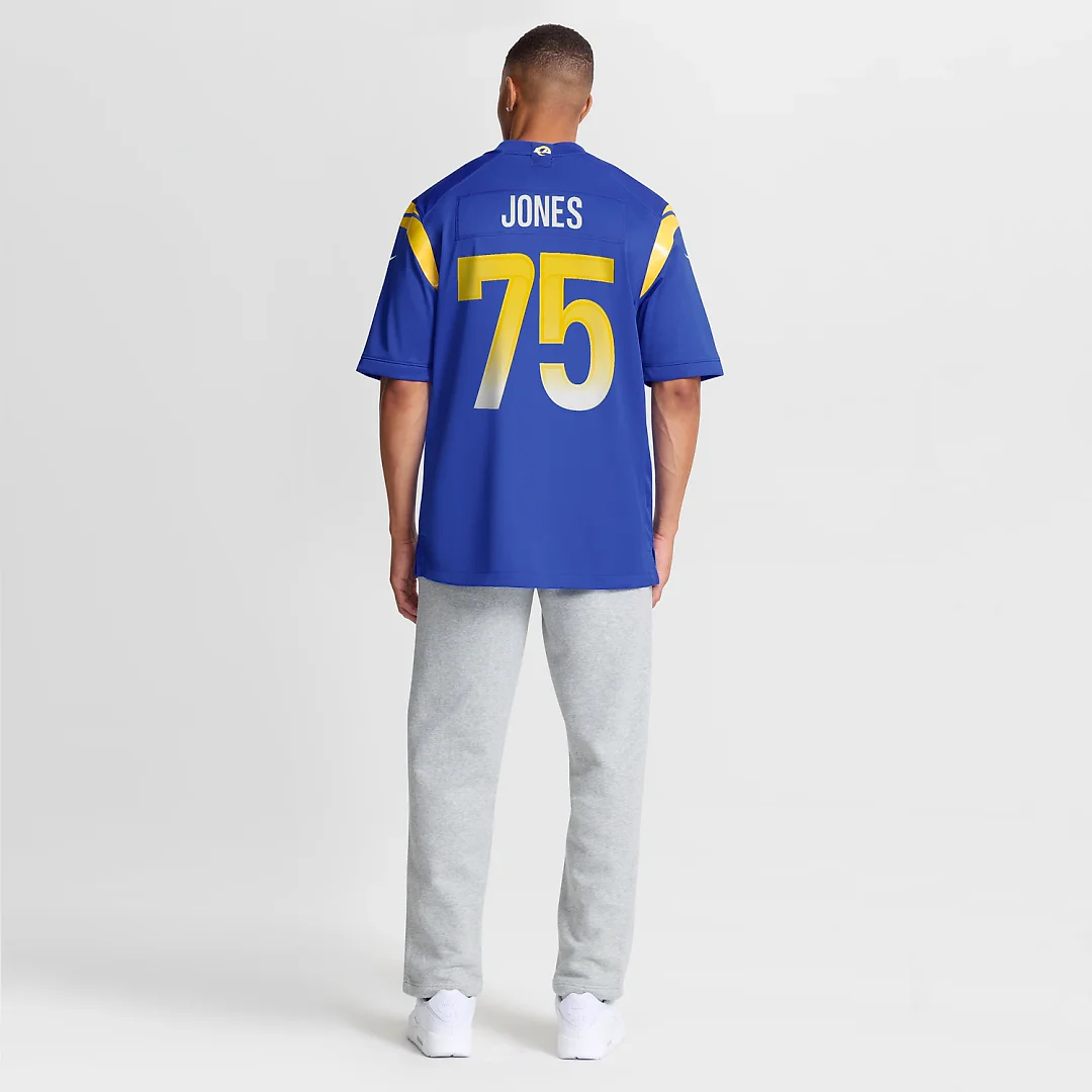 Zennovawear Deacon Jones Los Angeles Rams Game Retired Player Jersey - Royal