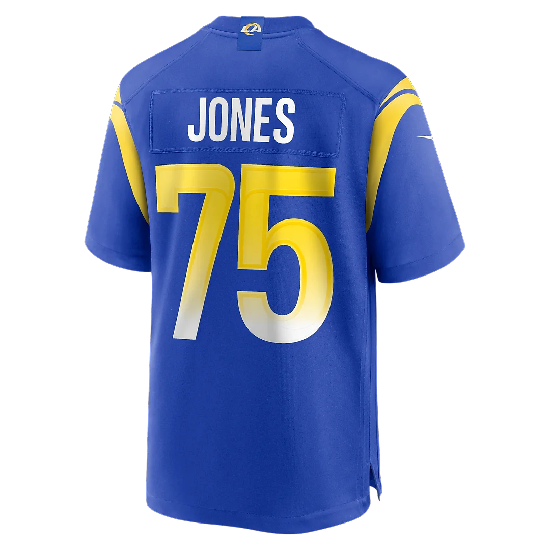Zennovawear Deacon Jones Los Angeles Rams Game Retired Player Jersey - Royal