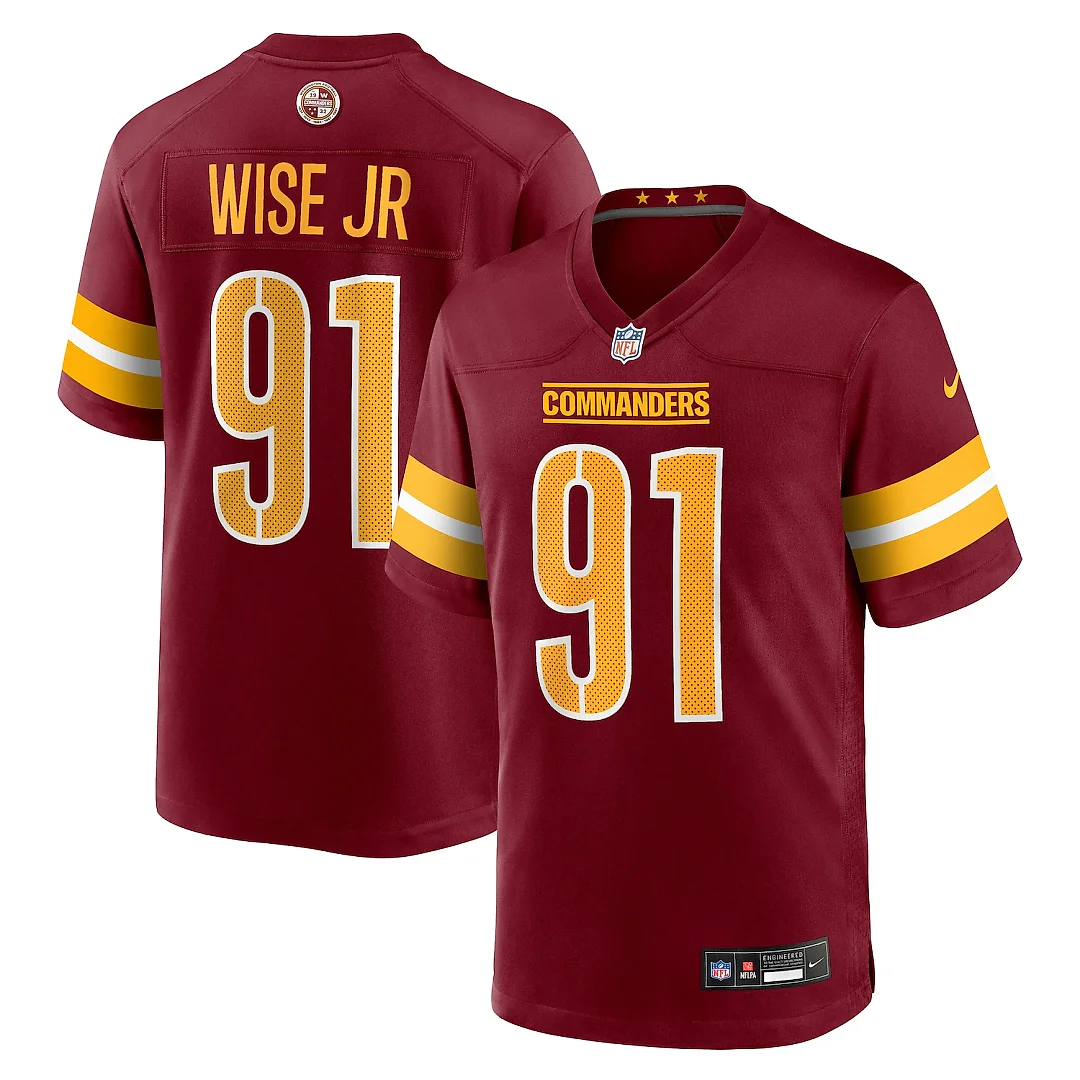 Zennovawear Deatrich Wise Jr. Washington Commanders Team Game Jersey - Burgundy