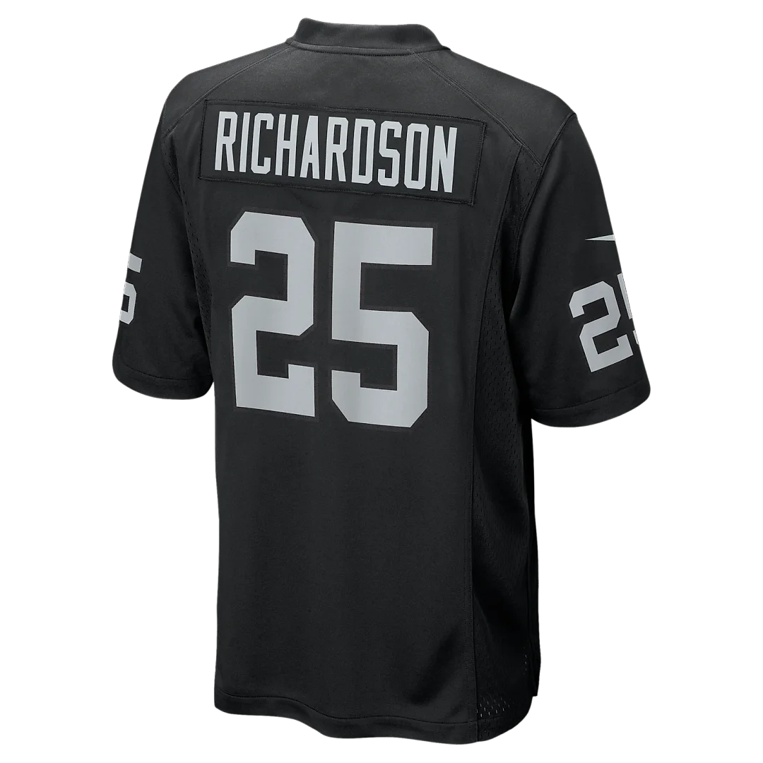 Zennovawear Decamerion Richardson Las Vegas Raiders Team Game Jersey - Black