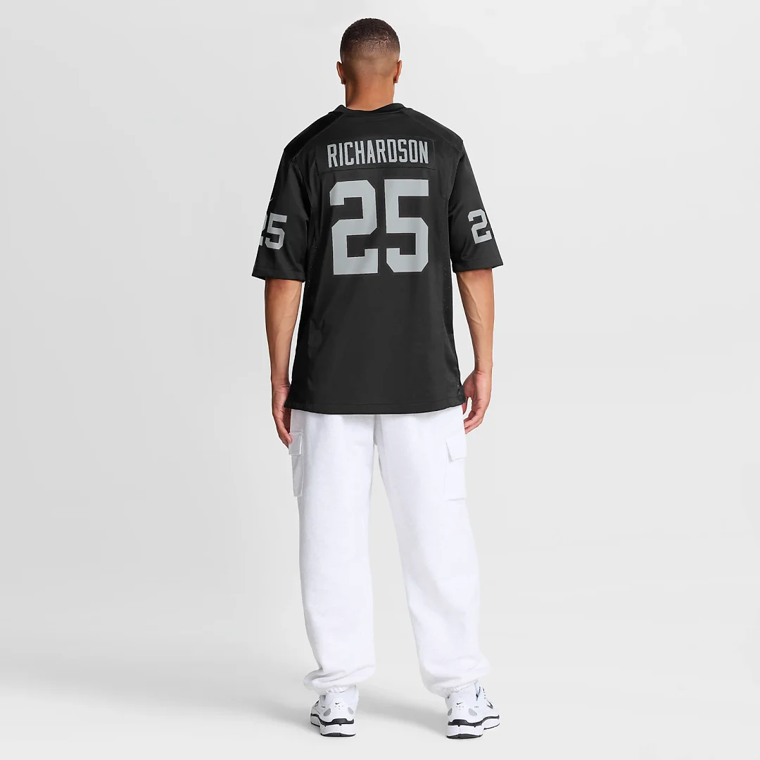 Zennovawear Decamerion Richardson Las Vegas Raiders Team Game Jersey - Black