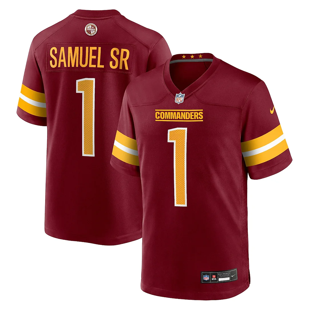 Zennovawear Deebo Samuel Sr Washington Commanders Game Player Jersey - Burgundy