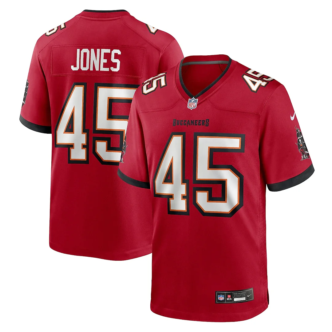 Zennovawear Deion Jones Tampa Bay Buccaneers Team Game Jersey - Red