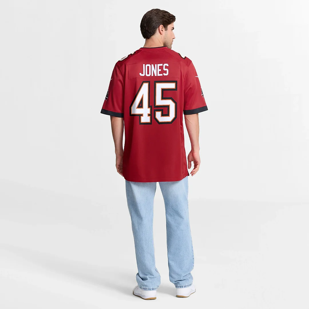 Zennovawear Deion Jones Tampa Bay Buccaneers Team Game Jersey - Red