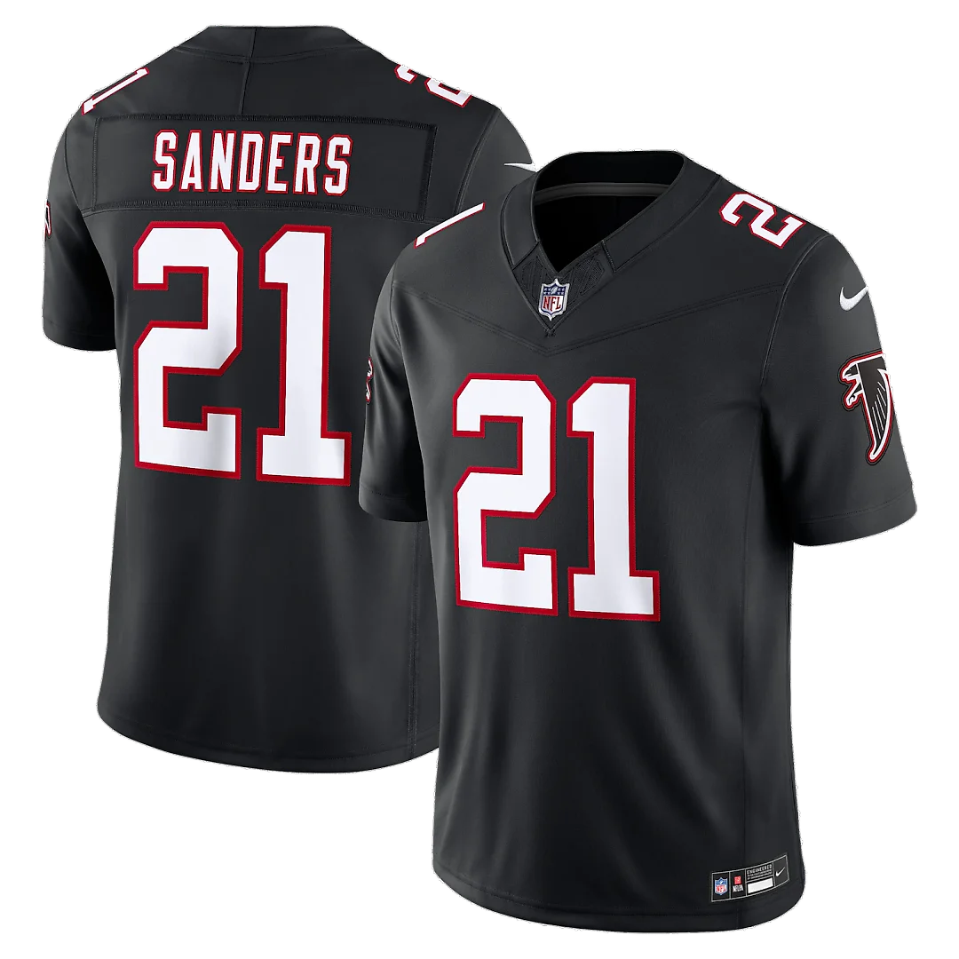 Zennovawear Deion Sanders Atlanta Falcons Alternate Throwback Vapor FUSE. Stitched Retired Limited Jersey - Black