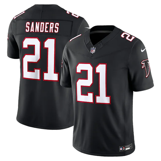 Zennovawear Deion Sanders Atlanta Falcons Alternate Throwback Vapor FUSE. Stitched Retired Limited Jersey - Black