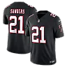 Zennovawear Deion Sanders Atlanta Falcons Alternate Throwback Vapor FUSE. Stitched Retired Limited Jersey - Black