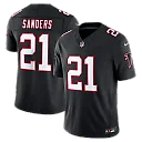 Zennovawear Deion Sanders Atlanta Falcons Alternate Throwback Vapor FUSE. Stitched Retired Limited Jersey - Black