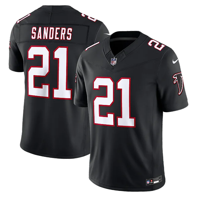 Zennovawear Deion Sanders Atlanta Falcons Alternate Throwback Vapor FUSE. Stitched Retired Limited Jersey - Black
