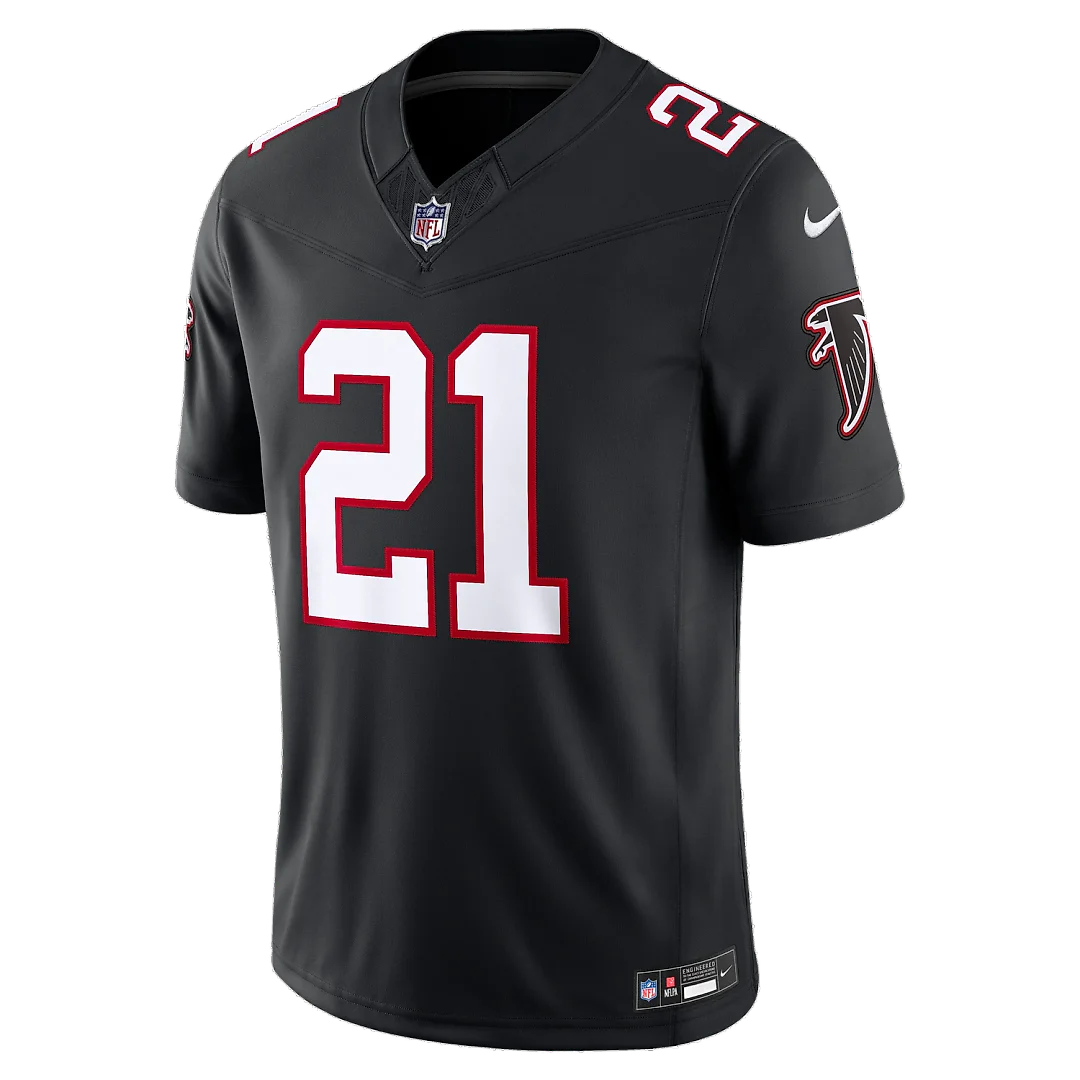 Zennovawear Deion Sanders Atlanta Falcons Alternate Throwback Vapor FUSE. Stitched Retired Limited Jersey - Black