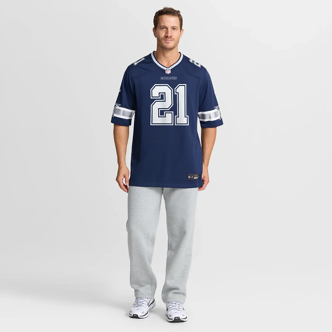 Zennovawear Deion Sanders Dallas Cowboys Team Retired Player Game Jersey - Navy