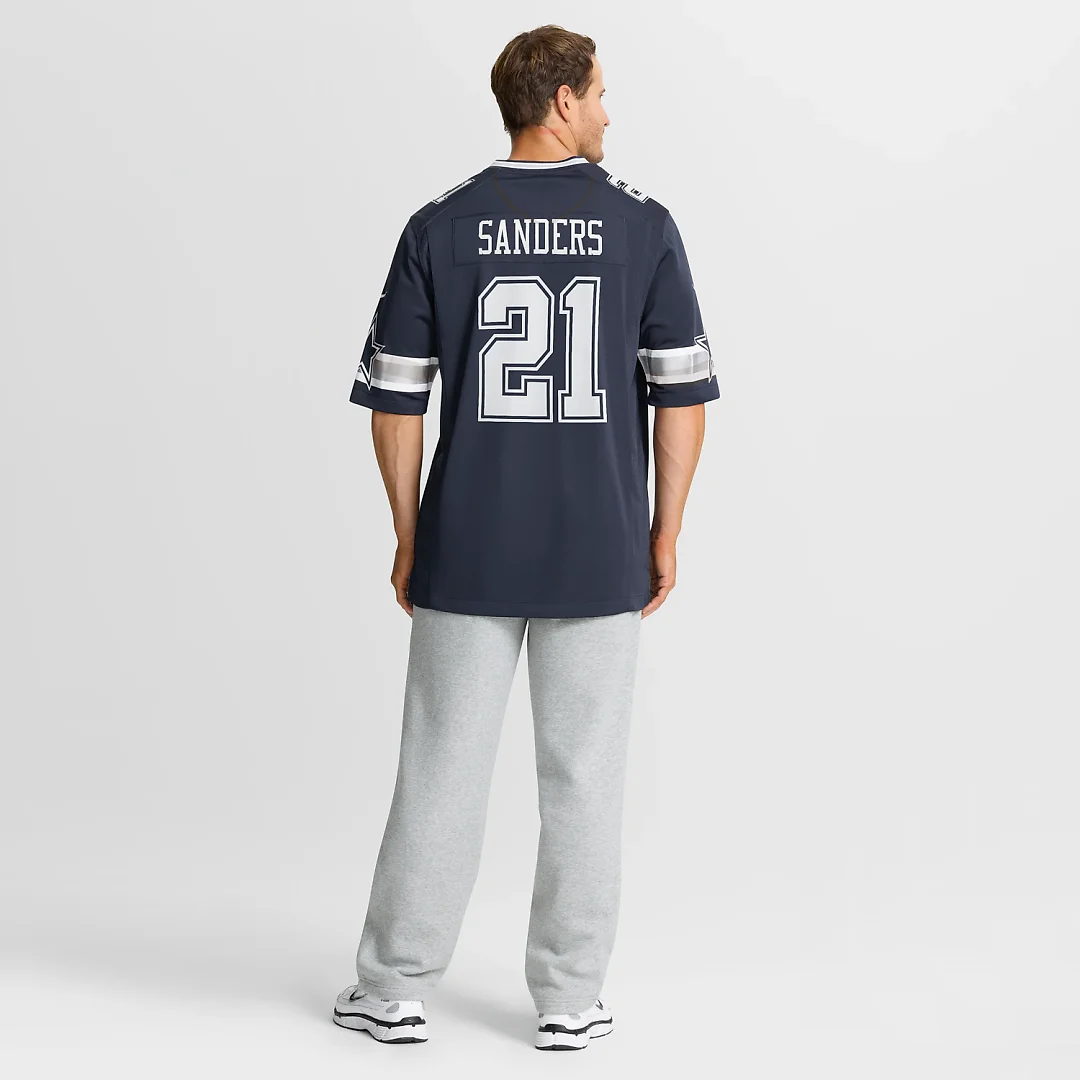 Zennovawear Deion Sanders Dallas Cowboys Team Retired Player Game Jersey - Navy