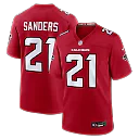 Zennovawear Deion Sanders Atlanta Falcons Retired Player Game Jersey - Red