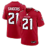 Zennovawear Deion Sanders Atlanta Falcons Retired Player Game Jersey - Red