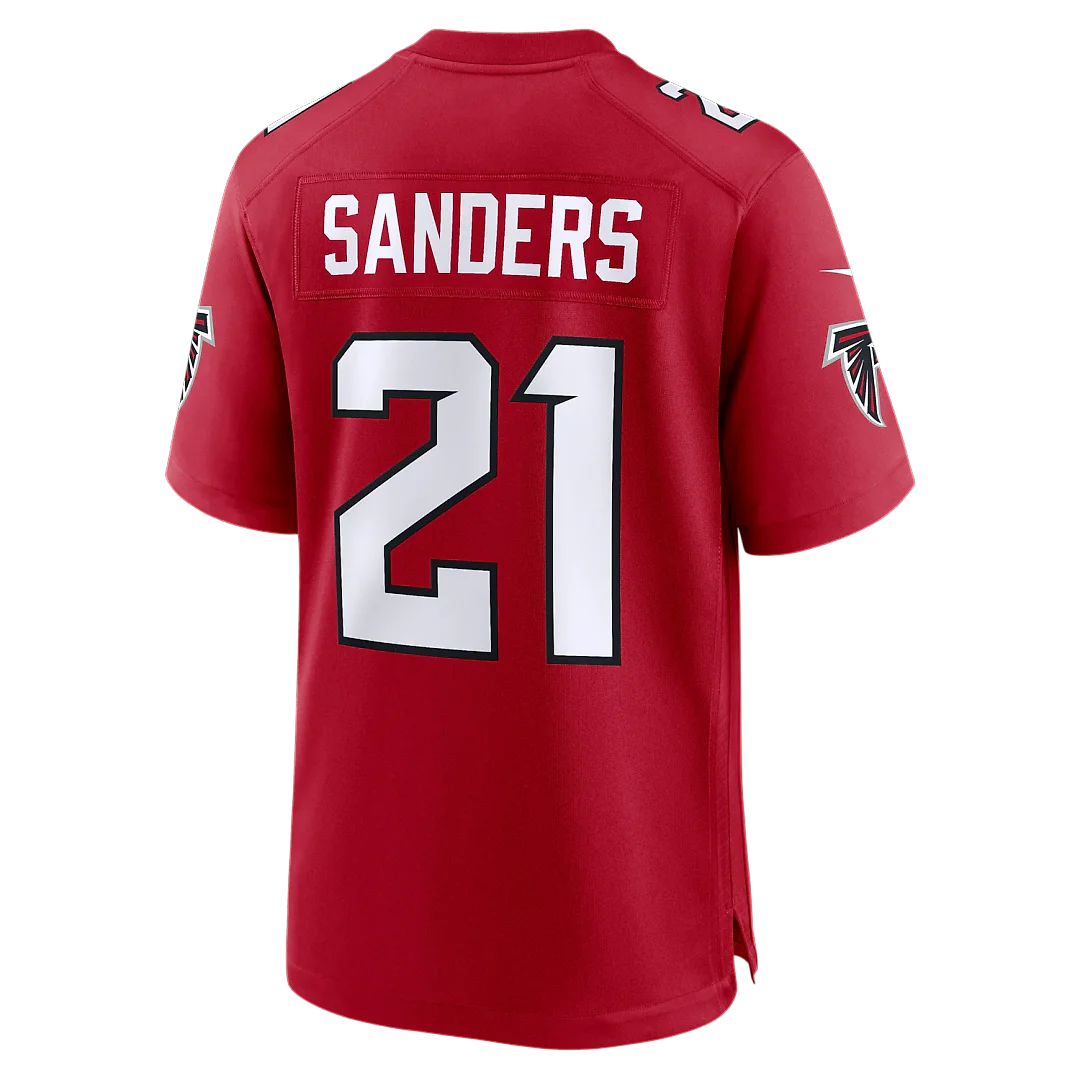 Zennovawear Deion Sanders Atlanta Falcons Retired Player Game Jersey - Red