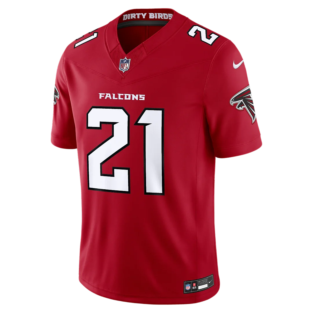 Zennovawear Deion Sanders Atlanta Falcons Team Vapor FUSE. Stitched Retired Limited Jersey - Red